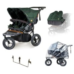 Out N About Nipper V5 Twin Starter Bundle - Sycamore Green