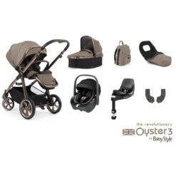 BabyStyle Oyster 3 Luxury 7 Piece Maxi-Cosi Pebble 360 Bundle - Mink