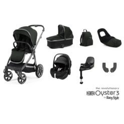 BabyStyle Oyster 3 Luxury 7 Piece Maxi-Cosi Pebble 360 PRO Bundle - Black Olive
