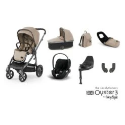 BabyStyle Oyster 3 Luxury 7 Piece Cybex Cloud T Bundle - Butterscotch