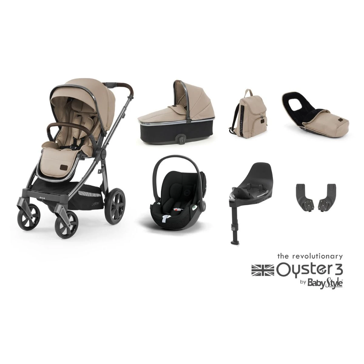 BabyStyle Oyster 3 Luxury 7 Piece Cybex Cloud T Bundle - Butterscotch 3 BabyStyle Oyster 3 Luxury 7 Piece Cybex Cloud T Bundle - Butterscotch