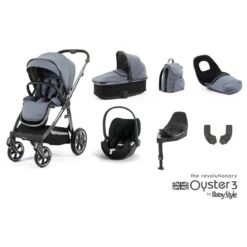 BabyStyle Oyster 3 Luxury 7 Piece Cybex Cloud T Bundle - Dream Blue