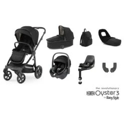 BabyStyle Oyster 3 Luxury 7 Piece Maxi-Cosi Pebble 360 Bundle - Pixel