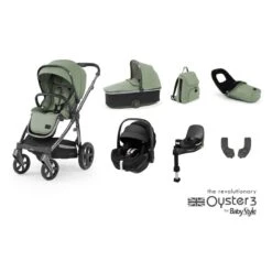 BabyStyle Oyster 3 Luxury 7 Piece Maxi-Cosi Pebble 360 PRO Bundle - Spearmint