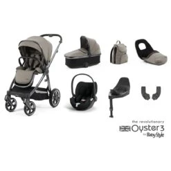 BabyStyle Oyster 3 Luxury 7 Piece Cybex Cloud T Bundle - Stone