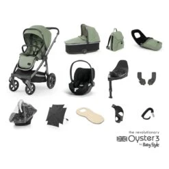 BabyStyle Oyster 3 Ultimate 12 Piece Cybex Cloud T Bundle - Spearmint