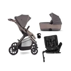 Silver Cross Reef + First Bed Folding Carrycot + Motion All Size - Earth