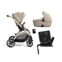 Silver Cross Reef + First Bed Folding Carrycot + Motion All Size - Stone