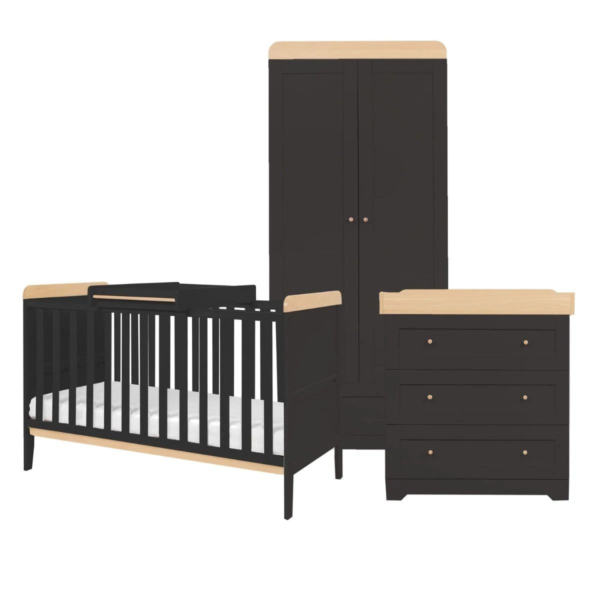 Tutti Bambini Rio 3pc Room Set - Slate/Oak 7 Tutti Bambini Rio 3pc Room Set - Slate/Oak - Image 5
