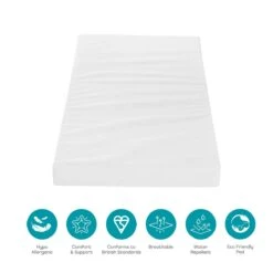 Tutti Bambini Rio Cot Bed With Cot Top Changer & Mattress - Dove Grey/Oak -Baby Products Store rio cb dove grey oak 6