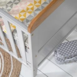 Tutti Bambini Rio Cot Bed With Cot Top Changer & Mattress - Dove Grey/Oak -Baby Products Store rio cb dove grey oak 9