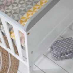 Tutti Bambini Rio Cot Bed With Cot Top Changer & Mattress - White/Dove Grey -Baby Products Store rio cb white dove grey 8