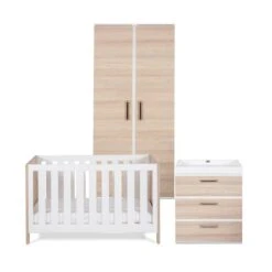 Silver Cross Finchley Complete Nursery Set - Oak/White -Baby Products Store silver cross 3 piece furniture set finchley 1