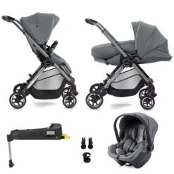 Silver Cross Dune + Newborn Pod + Travel Pack - Glacier