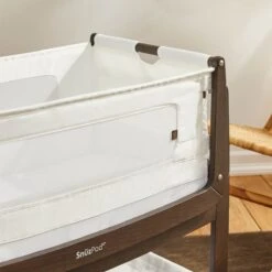 SnuzPod 4 Bedside Crib With Mattress The Natural Edit - Ebony -Baby Products Store snuzpod 4 bedside crib with mattress natural edit ebony 5
