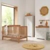 Tutti Bambini Malmo Cot Bed & Rio Furniture 3pc Set - Dove Grey/Oak