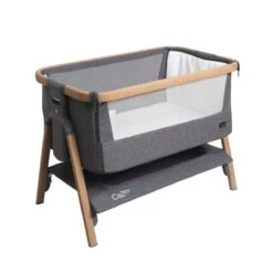 Tutti Bambini CoZee Air Bedside Crib - Oak And Charcoal -Baby Products Store tutti bambini 0001s 0019 cozee air oak charcoal 3