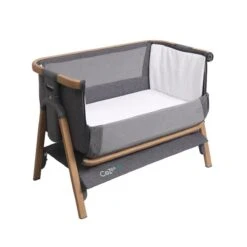 Tutti Bambini CoZee Air Bedside Crib - Oak And Charcoal -Baby Products Store tutti bambini 0001s 0019 cozee air oak charcoal 4