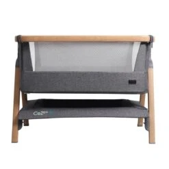 Tutti Bambini CoZee Air Bedside Crib - Oak And Charcoal -Baby Products Store tutti bambini 0001s 0019 cozee air oak charcoal 5
