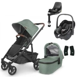 UPPAbaby CRUZ V2 Travel System With Maxi-Cosi Pebble 360 + Rotating IsoFix Base -Baby Products Store uppababy cruz pebble 360 base gwen 1