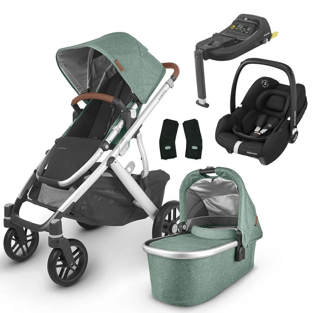 UPPAbaby VISTA V2 Travel System With Maxi-Cosi Cabriofix ISize + IsoFix Base - Emmett 3 UPPAbaby VISTA V2 Travel System With Maxi-Cosi Cabriofix ISize + IsoFix Base - Emmett