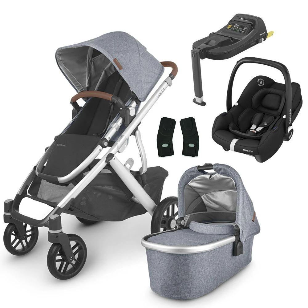 UPPAbaby VISTA V2 Travel System With Maxi-Cosi Cabriofix ISize + IsoFix Base - Gregory 3 UPPAbaby VISTA V2 Travel System With Maxi-Cosi Cabriofix ISize + IsoFix Base - Gregory