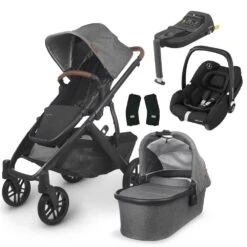 UPPAbaby VISTA V2 Travel System With Maxi-Cosi Cabriofix ISize + IsoFix Base - Greyson