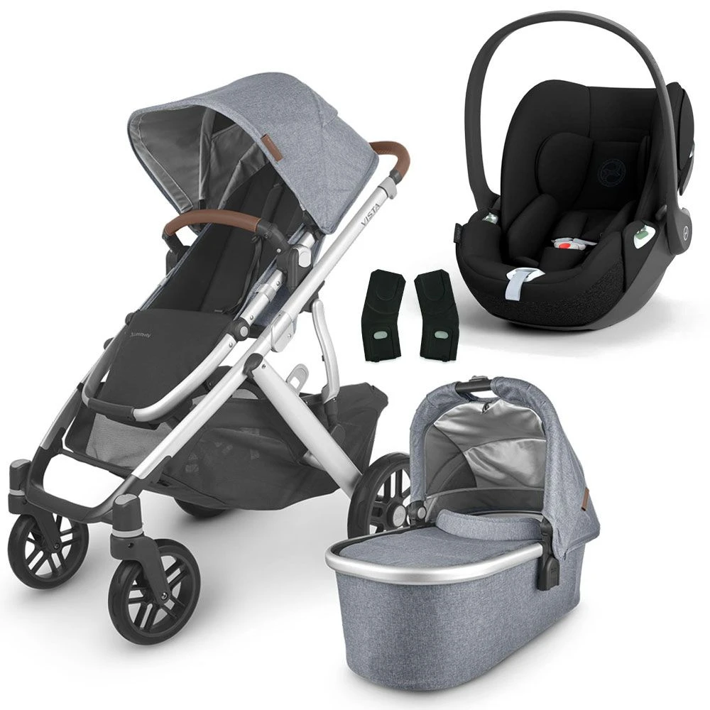 UPPAbaby VISTA V2 Travel System With Cybex Cloud T - Greyson 3 UPPAbaby VISTA V2 Travel System With Cybex Cloud T - Greyson