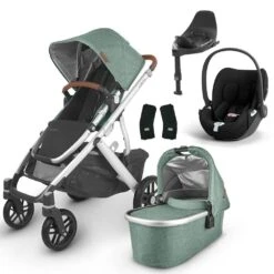 UPPAbaby VISTA V2 Travel System With Cybex Cloud T + Rotating IsoFix Base - Emmett
