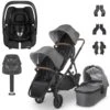 UPPAbaby VISTA V2 Double Maxi-Cosi Cabriofix I-Size Travel System - Greyson -Baby Products Store uppababy vista v2 double cabriofix isize and base greyson