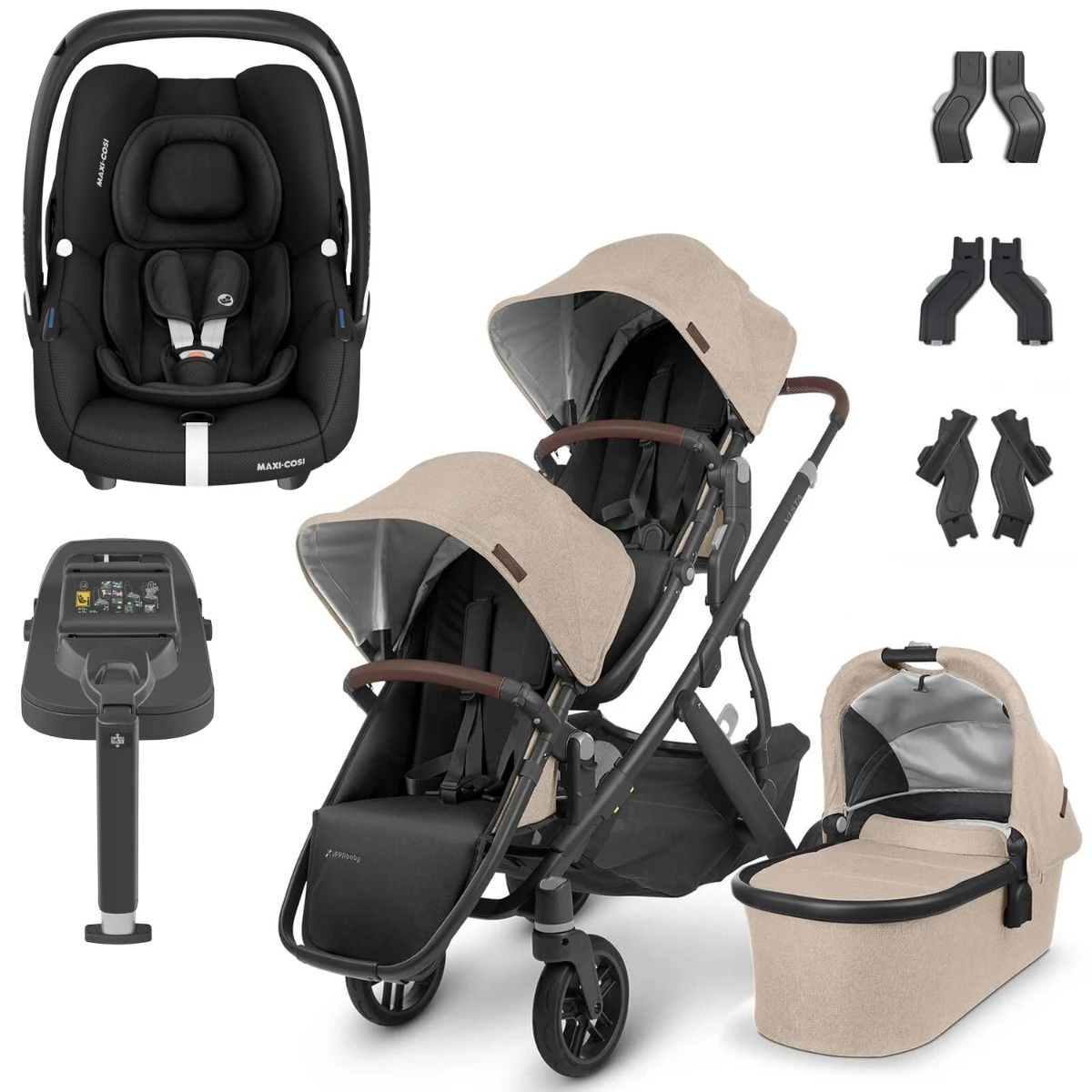 UPPAbaby VISTA V2 Double Maxi-Cosi Cabriofix I-Size Travel System - Liam 3 UPPAbaby VISTA V2 Double Maxi-Cosi Cabriofix I-Size Travel System - Liam