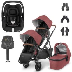 UPPAbaby VISTA V2 Double Maxi-Cosi Cabriofix I-Size Travel System - Lucy