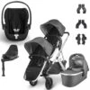 UPPAbaby VISTA V2 Double Cybex Cloud T Travel System - Jordan -Baby Products Store uppababy vista v2 double cloud t and base jordan