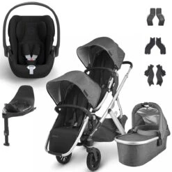 UPPAbaby VISTA V2 Double Cybex Cloud T Travel System - Jordan