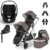 UPPAbaby VISTA V2 Double Cybex Cloud T Travel System - Theo -Baby Products Store uppababy vista v2 double cloud t and base theo