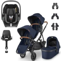 UPPAbaby VISTA V2 Double Maxi-Cosi Pebble 360 Travel System - Noa