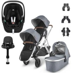 UPPAbaby VISTA V2 Double Maxi-Cosi Pebble 360 PRO Travel System - Gregory