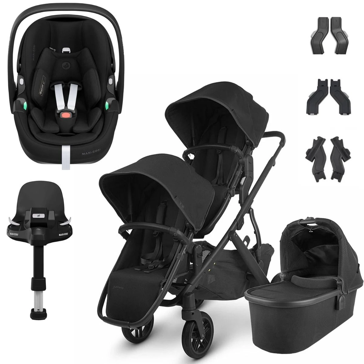 UPPAbaby VISTA V2 Double Maxi-Cosi Pebble 360 PRO Travel System - Jake 3 UPPAbaby VISTA V2 Double Maxi-Cosi Pebble 360 PRO Travel System - Jake