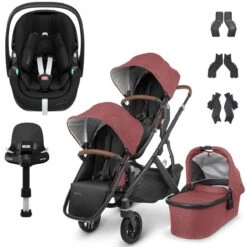 UPPAbaby VISTA V2 Double Maxi-Cosi Pebble 360 PRO Travel System - Lucy