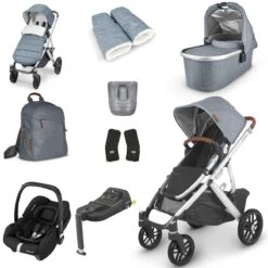 UPPAbaby VISTA V2 Luxury Travel System With Maxi-Cosi CabrioFix ISize - Gregory