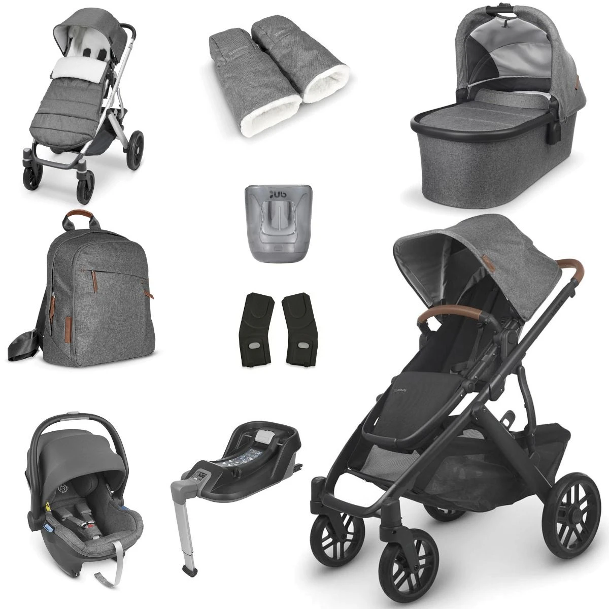 UPPAbaby VISTA V2 Luxury Travel System With Mesa ISize - Greyson 3 UPPAbaby VISTA V2 Luxury Travel System With Mesa ISize - Greyson