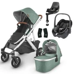 UPPAbaby VISTA V2 Travel System With Maxi-Cosi Pebble 360 + Rotating IsoFix Base - Emmett