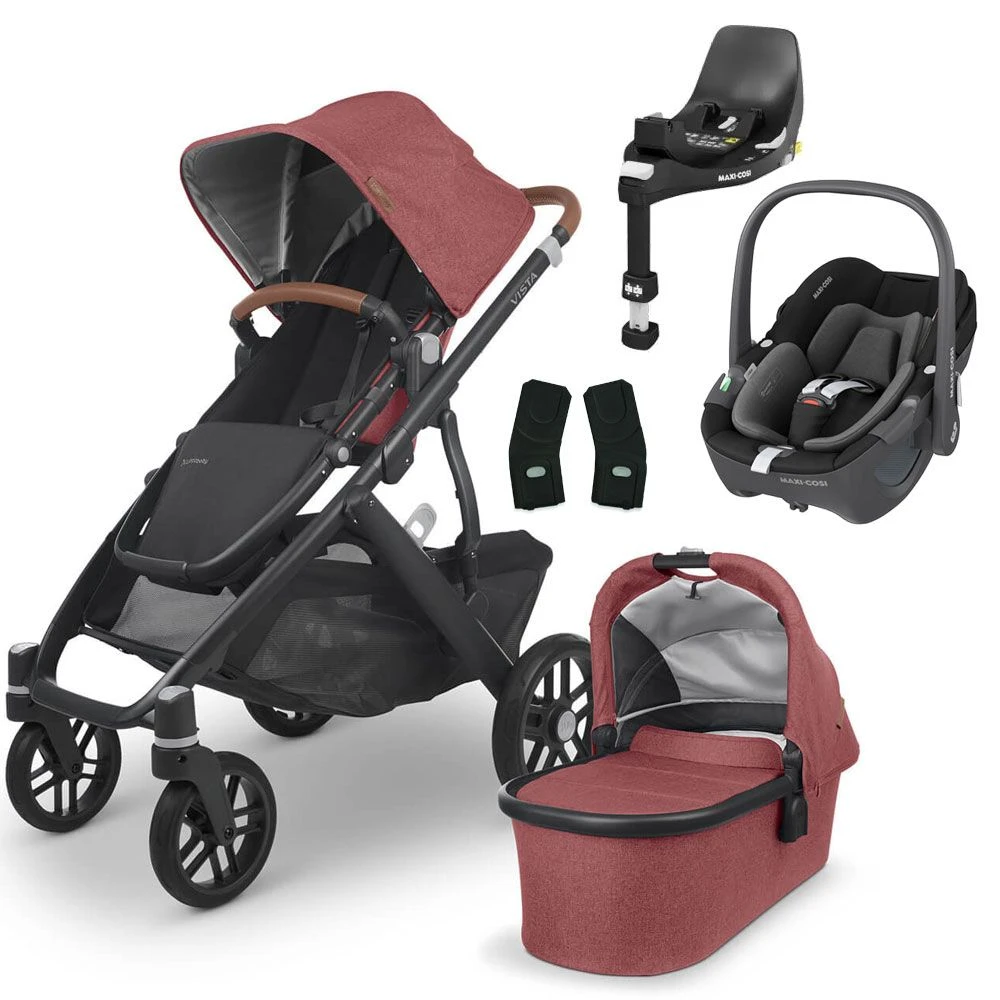 UPPAbaby VISTA V2 Travel System With Maxi-Cosi Pebble 360 + Rotating IsoFix Base - Lucy 3 UPPAbaby VISTA V2 Travel System With Maxi-Cosi Pebble 360 + Rotating IsoFix Base - Lucy