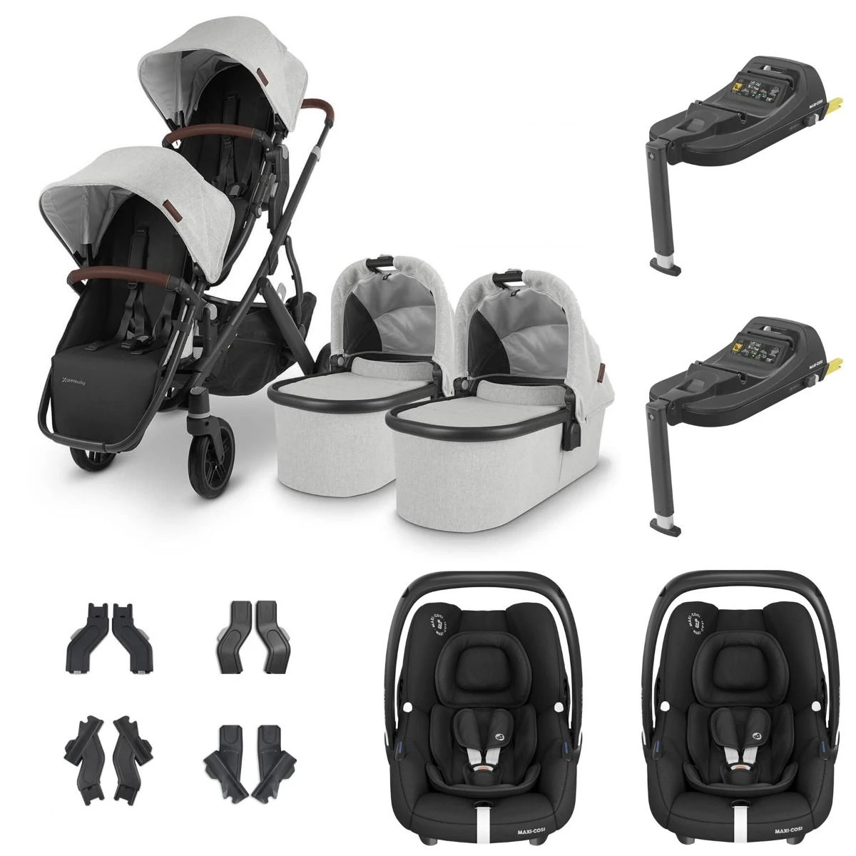 UPPAbaby VISTA V2 Twin Maxi-Cosi Cabriofix I-Size Travel System - Anthony 3 UPPAbaby VISTA V2 Twin Maxi-Cosi Cabriofix I-Size Travel System - Anthony