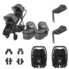 UPPAbaby VISTA V2 Twin Maxi-Cosi Cabriofix I-Size Travel System - Greyson -Baby Products Store uppababy vista v2 twin cabriofix isize and base greyson