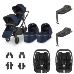 UPPAbaby VISTA V2 Twin Maxi-Cosi Cabriofix I-Size Travel System - Noa