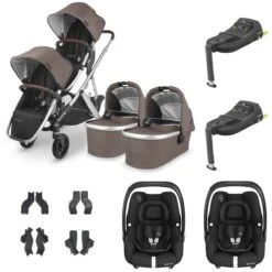 UPPAbaby VISTA V2 Twin Maxi-Cosi Cabriofix I-Size Travel System - Theo