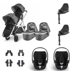 UPPAbaby VISTA V2 Twin Cybex Cloud T Travel System - Jordan