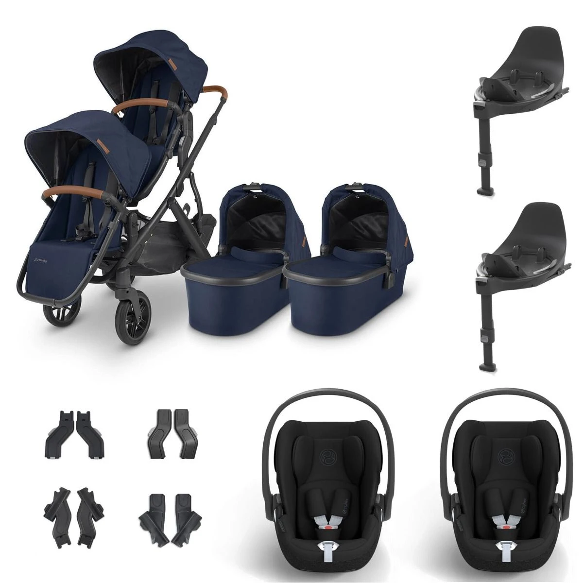 UPPAbaby VISTA V2 Twin Cybex Cloud T Travel System - Noa 3 UPPAbaby VISTA V2 Twin Cybex Cloud T Travel System - Noa