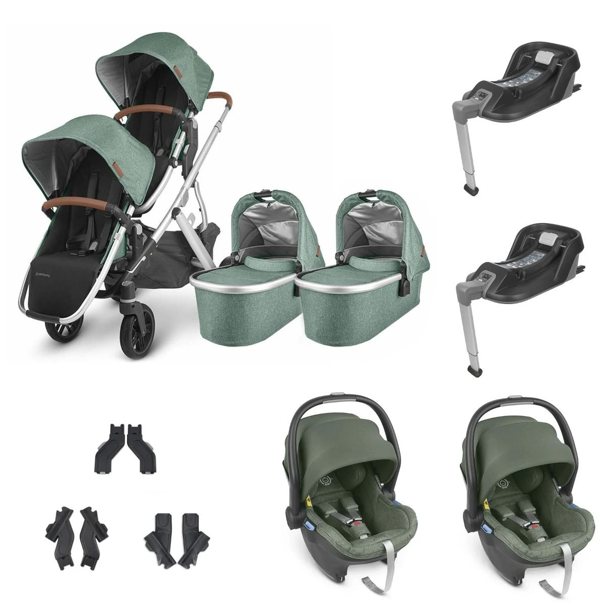 UPPAbaby VISTA V2 Twin Mesa I-Size Travel System - Emmett 3 UPPAbaby VISTA V2 Twin Mesa I-Size Travel System - Emmett